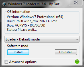 Windows 7 Loader 1.7.6 By Daz